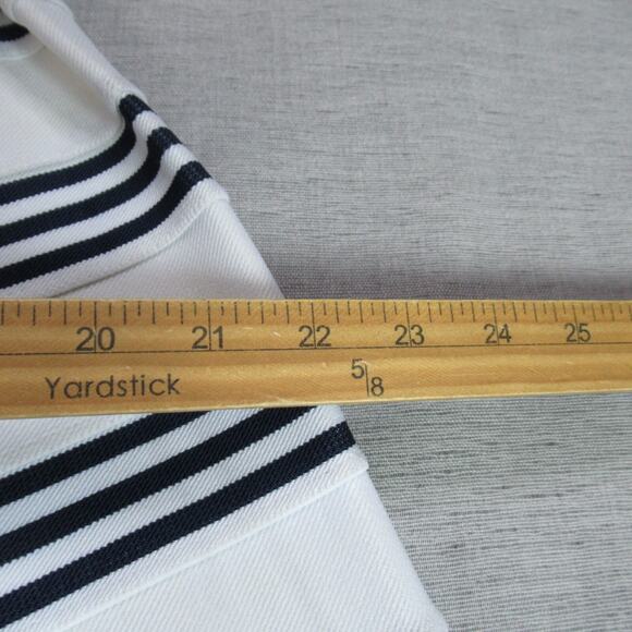 AINA BE Skirt Womensz S Blue White Striped A -Line Structured Stiff Coastal NWT - Picture 5 of 9